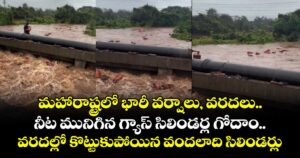 మహారాష్ట్రలో భారీ వర్షాలు, వరదలు.. నీట మునిగిన గ్యాస్ సిలిండర్ల గోదాం.. వరదల్లో కొట్టుకుపోయిన వందలాది సిలిండర్లు  