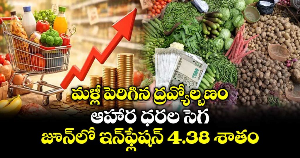 మళ్లీ పెరిగిన ద్రవ్యోల్బణం: ఆహార ధరల సెగ.. జూన్‌లో ఇన్‌ఫ్లేషన్ 4.38 శాతం