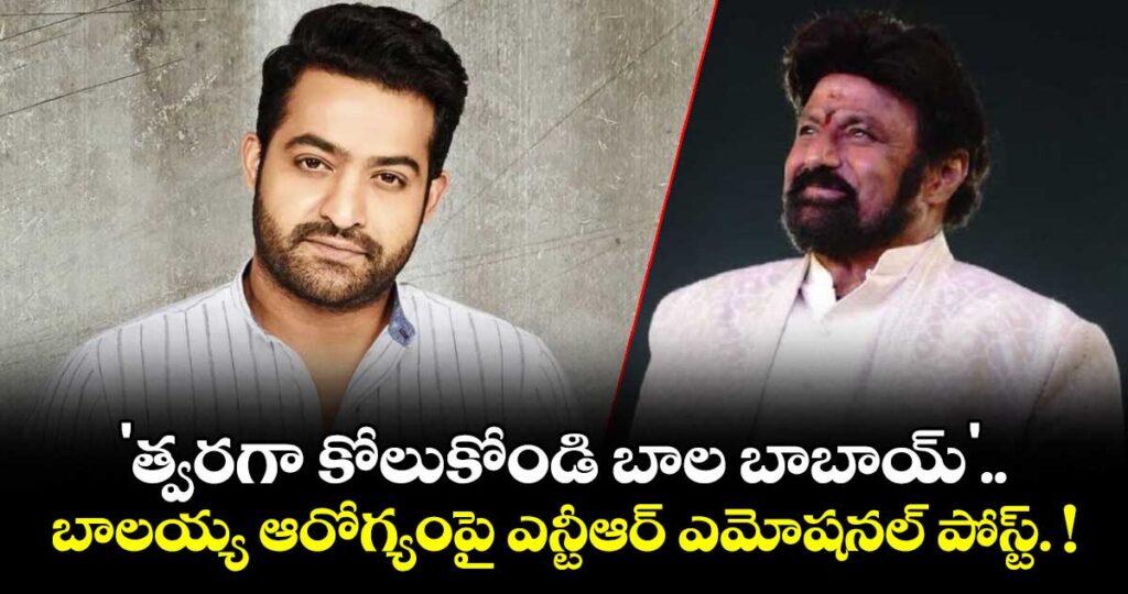 Jr NTR: 'త్వరగా కోలుకోండి బాల బాబాయ్'.. బాలయ్య ఆరోగ్యంపై ఎన్టీఆర్ ఎమోషనల్ పోస్ట్.!