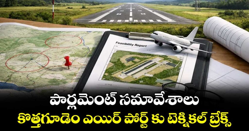 పార్లమెంట్‌‌  సమావేశాలు..కొత్తగూడెం ఎయిర్ పోర్ట్ కు టెక్నికల్ బ్రేక్స్