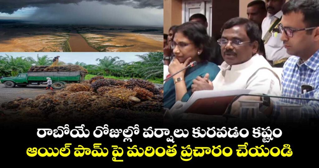 రాబోయే రోజుల్లో వర్షాలు కురవడం కష్టం.. ఆయిల్ పామ్ పై మరింత ప్రచారం చేయండి: మంత్రి వివేక్