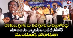 దళితులు గ్రూప్ లు,సబ్ గ్రూప్ లు పెట్టుకోవద్దు..మాలలకు న్యాయం జరగకపోతే  ముందుండి పోరాడుతా: మంత్రి వివేక్ 