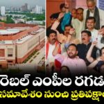 రెబల్ ఎంపీల రగడ.. అఖిలపక్ష సమావేశం నుంచి ప్రతిపక్షాలు వాకౌట్