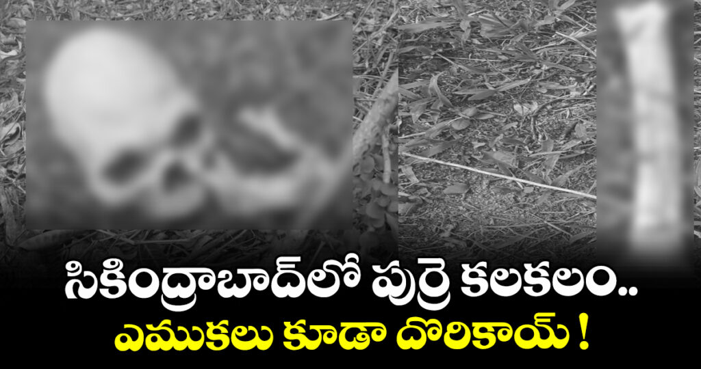సికింద్రాబాద్⁪లో పుర్రె కలకలం.. ఎముకలు కూడా దొరికాయ్ !