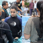 Rashmika Mandanna : డెడికేషన్ అంటే ఇదే.. రష్మిక అరుదైన రికార్డు.. 20 గంటలు అండర్ వాటర్‏లో ఫైట్ సీన్స్..
