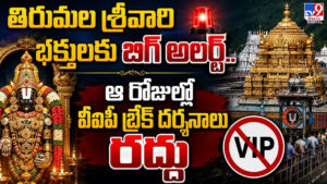 తిరుమల శ్రీవారి భక్తులకు బిగ్‌ అలర్ట్‌.. ఆ రోజుల్లో వీఐపీ బ్రేక్‌ దర్శనాలు రద్దు