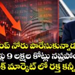 ట్రంప్ నోరు పారేసుకున్నాడు.. మనోళ్లు 9 లక్షల కోట్లు నష్టపోయారు.. స్టాక్ మార్కెట్ లో రక్త కన్నీరు