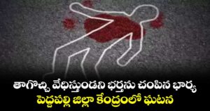తాగొచ్చి వేధిస్తుండని భర్తను చంపిన భార్య...పెద్దపల్లి జిల్లా కేంద్రంలో ఘటన