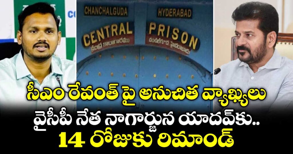 సీఎం రేవంత్ పై అనుచిత వ్యాఖ్యలు: వైసీపీ నేత నాగార్జున యాదవ్‌కు 14 రోజుకు రిమాండ్
